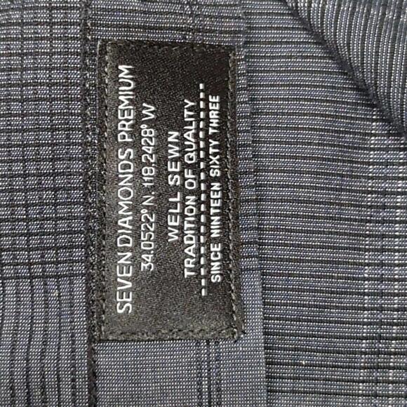 7 Diamonds Premium Gray Windowpane Long Sleeve Button Down - Small Casual - Picture 4 of 9